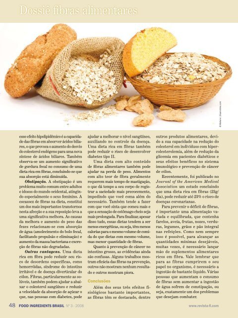 DOSSIÊ: FIBRAS ALIMENTARES