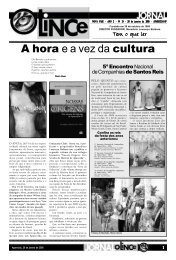 A hora ea vez da cultura - Jornal O Lince