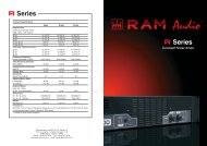 LMS 266 / LMS 221 Digital Controllers Loudspeaker ... - RAM Audio