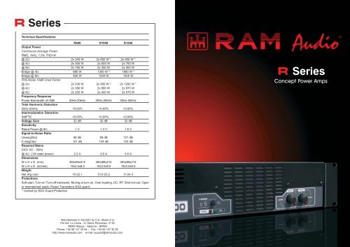 "R" Series - RAM Audio