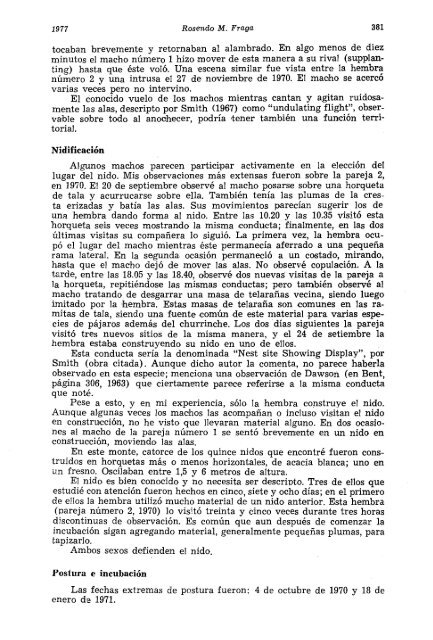 el hornero - Biblioteca Digital FCEN UBA - Universidad de Buenos ...