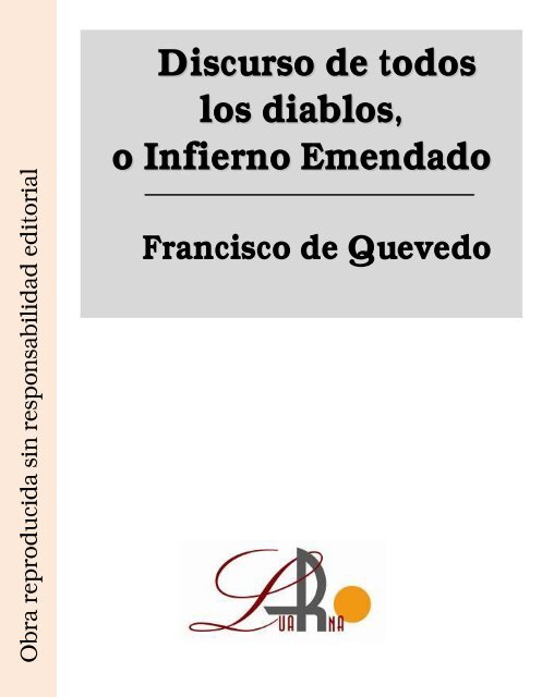 Discurso de todos los diablos, o infierno emendado - Ataun