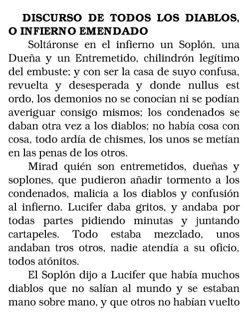 Discurso de todos los diablos, o infierno emendado - Ataun