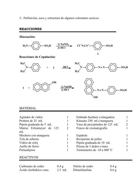 EXPERIMENTO No - quimica organica