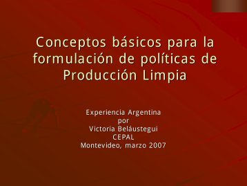 Conceptos básicos para la formulación de políticas de ... - Cepal