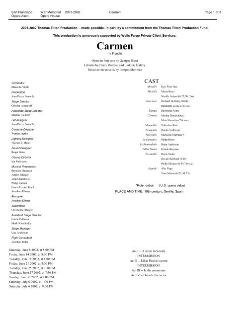 Carmen - San Francisco Opera