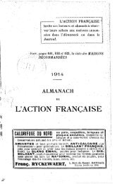 Action française. Almanach de l'Action française ... - Maurras, Charles