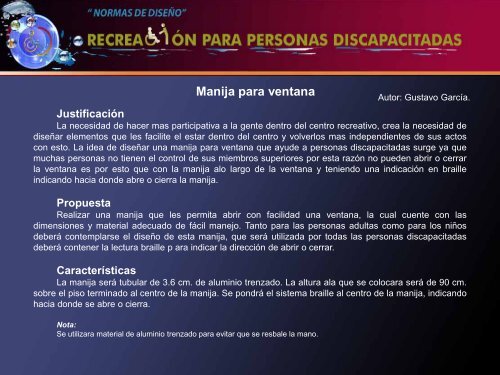 Recreación para personas discapacitadas, propuestas de ...