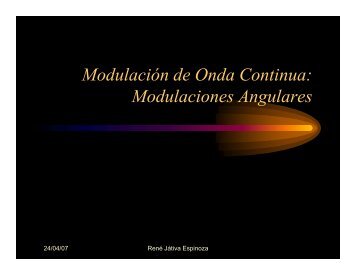 Modulación de Onda Continua: Modulaciones Angulares