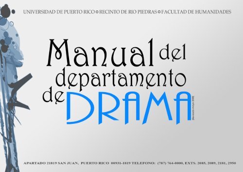 Manual del Departamento de Drama - Facultad De Humanidades ...