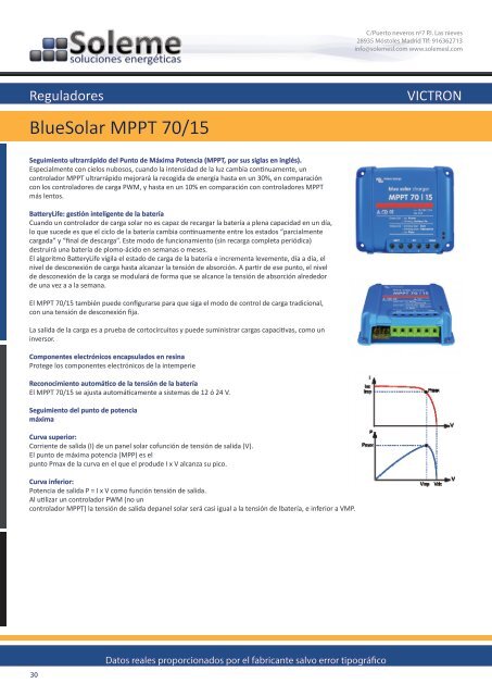 Catálogo de productos 2012 / 2013 - Soleme Soluciones Energéticas