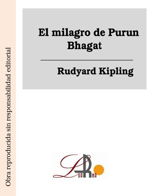 El milagro de Purun Bhagat Rudyard Kipling - Ataun