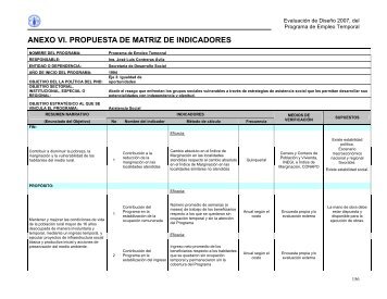 Anexo 6 Propuesta de Matriz de Indicadores