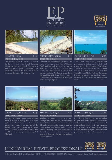 Samui Phangan Real Estate Magazine October-November