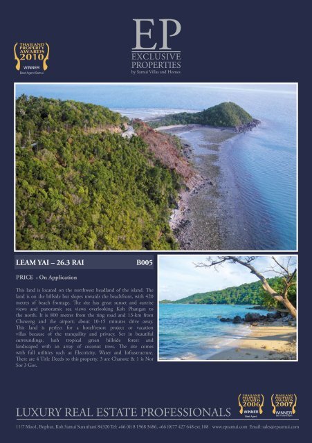 Samui Phangan Real Estate Magazine October-November