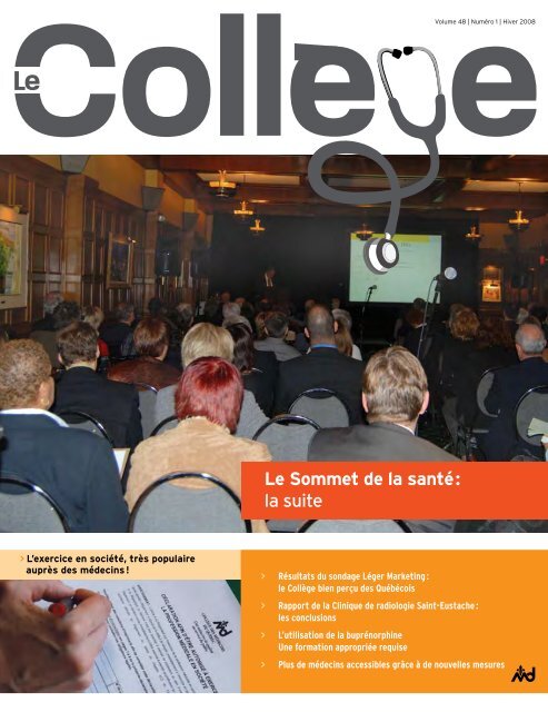 Revue Le Collège - hiver 2008 - Collège des médecins du Québec