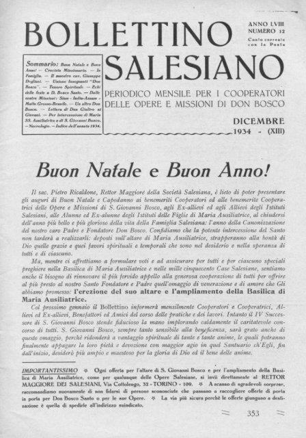 1° DICEMBRE 1934 - XIII - N. 12 - il bollettino salesiano
