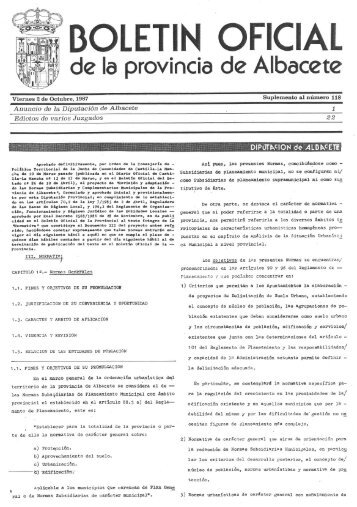 urbanismo - Diputación Provincial de Albacete