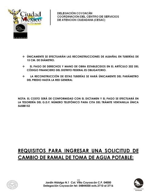 requisitos para ingresar solicitud de alumbrado público - Coyoacán ...