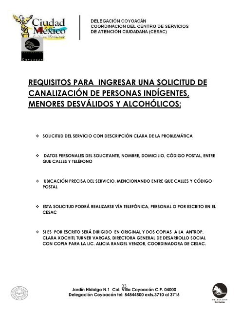 requisitos para ingresar solicitud de alumbrado público - Coyoacán ...