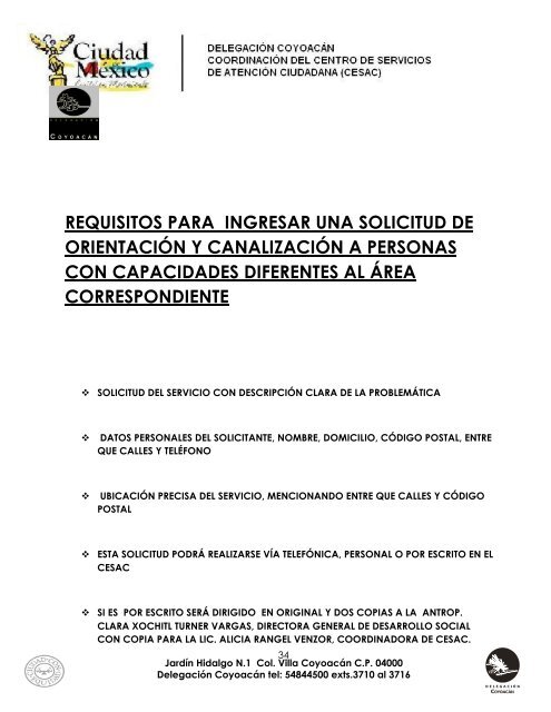 requisitos para ingresar solicitud de alumbrado público - Coyoacán ...