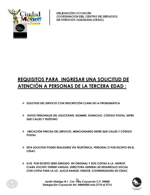 requisitos para ingresar solicitud de alumbrado público - Coyoacán ...