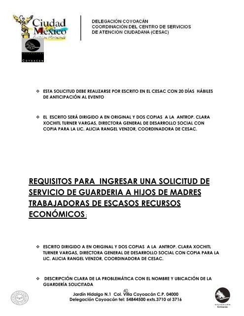 requisitos para ingresar solicitud de alumbrado público - Coyoacán ...