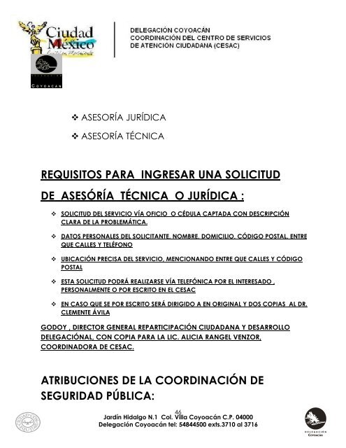 requisitos para ingresar solicitud de alumbrado público - Coyoacán ...