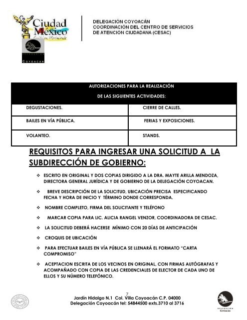 requisitos para ingresar solicitud de alumbrado público - Coyoacán ...