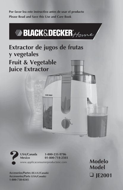 Extractor de jugos de frutas y vegetales Fruit & Vegetable Juice