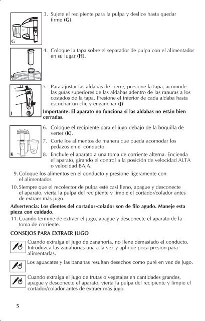 Extractor de jugos de frutas y vegetales Fruit & Vegetable Juice ...