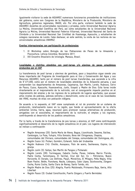 memoria institucional 2011 memoria institucional 2011 - Instituto de ...