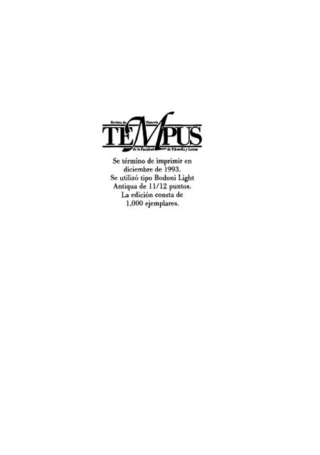 Tempus_1_ 1993.pdf - Repositorio de la Facultad de Filosofía y ...