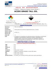 ACIDO GRASO TALL OIL - Corporación Química de Venezuela