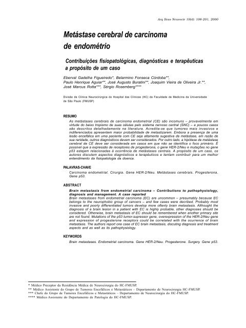 Volume 19 - Número 4 - Dezembro, 2000 - Sociedade Brasileira de ...