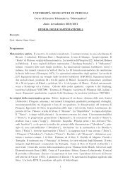 Storia delle Matematiche per Matematica - Dipartimento di ...