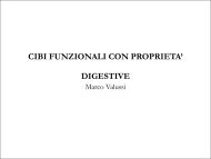 CIBI FUNZIONALI CON PROPRIETA' DIGESTIVE - Senaf