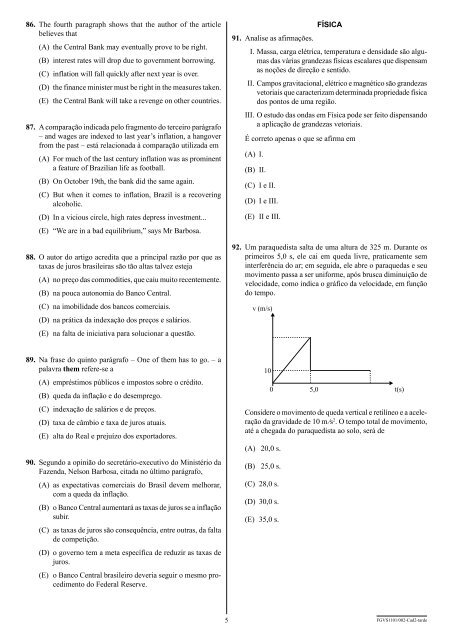 001. Caderno 1 Provas da 1.a Fase Matemática ... - Curso Objetivo