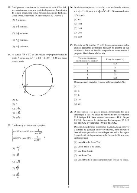 001. Caderno 1 Provas da 1.a Fase Matemática ... - Curso Objetivo