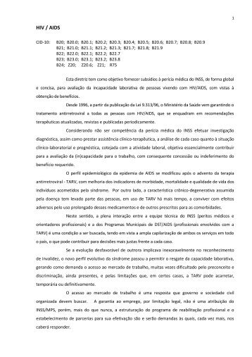 HIV/AIDS - Ministério da Previdência Social