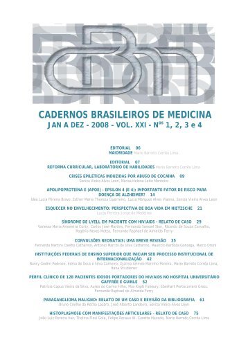 CADERNOS BRASILEIROS DE MEDICINA - Unirio