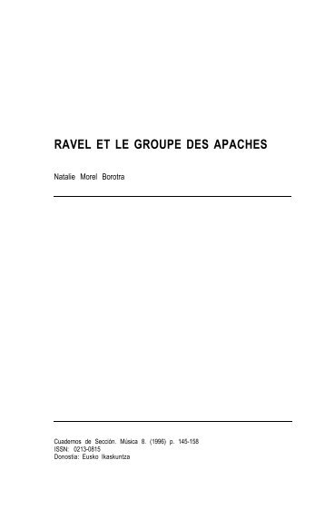 Ravel et le groupe des Apaches