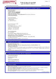 Ficha de datos de seguridad - Carlo Erba Reagents