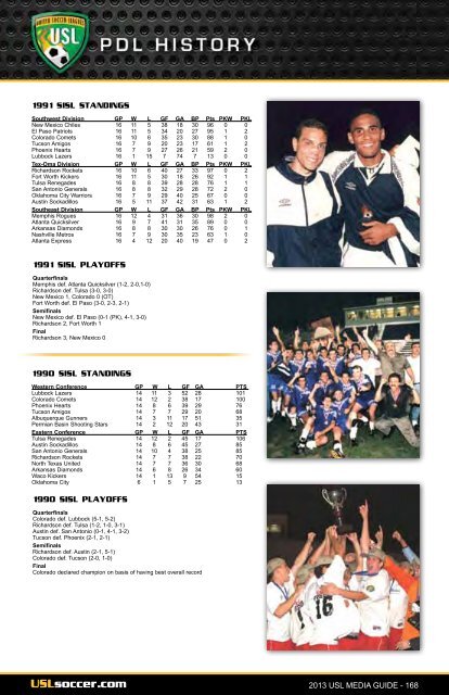 2013 USL Media gUide - United Soccer Leagues