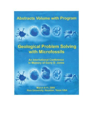 Geologic Problem Solving with Microfossils