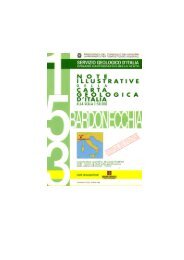 della CARTA GEOLOGICA D'ITALIA alla scala 1:50.000