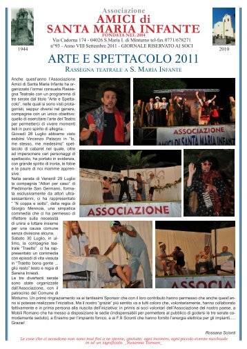 Il Giornalino - Settembre 2011 - Amici di Santa Maria Infante