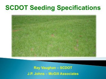 SCDOT Seeding Specifications - Municipal Association of South ...