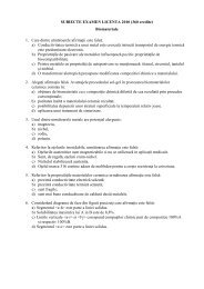 SUBIECTE EXAMEN LICENTA 2010 (360 credite) Biomateriale 1 ...