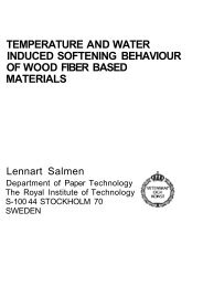 temperature and water induced softening behaviour of wood fiber